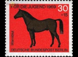 Berlin Mi.Nr. 328 Jugend 69 Pferde, Warmblut (30+15)