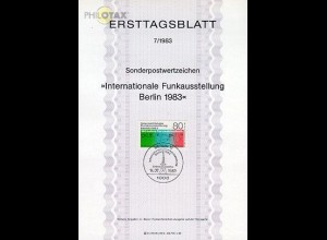 Berlin Mi.Nr. 7/83 Int. Funkausstellung IFA Berlin (Marke MiNr.702)