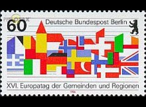 Berlin Mi.Nr. 758 Europatag d.Gemeinden und Regionen, Flaggen (60)