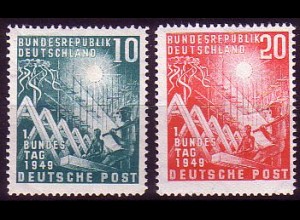 D,Bund Mi.Nr. 111-112 1. Bundestag (2 Werte)