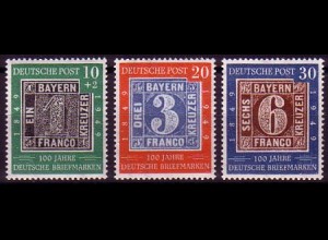 D,Bund Mi.Nr. 113-115 100 J. dt. Briefmarken (3 Werte)