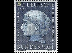 D,Bund Mi.Nr. 203 Wohlfahrt 54, Bertha Pappenheim (40+10)