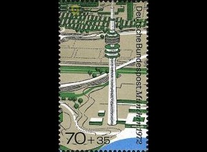 D,Bund Mi.Nr. 726 Olympia 72 Fernsehturm (70+35)