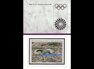 D,Bund Motivbuch mit Olympiamarken der Dt. Bundespost (Olympia München 72)