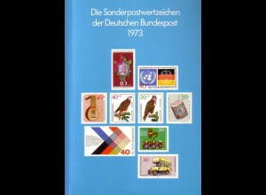 D,Bund Jahrbuch 1973 mit Sondermarken Bund + Berlin in Taschen