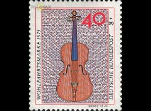 D,Bund Mi.Nr. 784 Wohlf.73 Musikinstrumente, Geige (40+20)