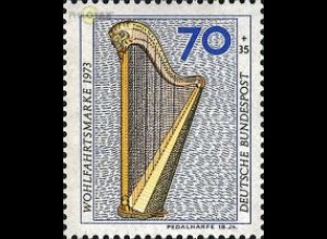 D,Bund Mi.Nr. 785 Wohlf.73 Musikinstrumente, Harfe (70+35)