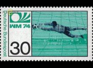 D,Bund Mi.Nr. 811 Fußball-WM 74, Torwart (30)