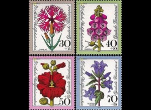 D,Bund Mi.Nr. 818-821 Wohlf.74 Blumen (4 Werte)