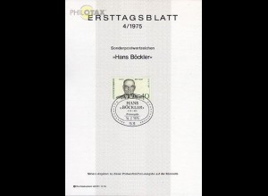 D,Bund Mi.Nr. 4/75 Hans Böckler (Marke MiNr.832)