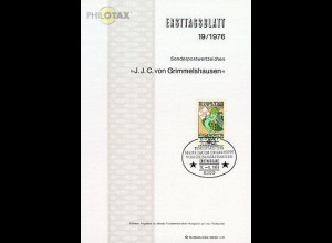 D,Bund Mi.Nr. 19/76 Hans Jacob Christoffel v.Grimmelshausen (Marke MiNr.902)