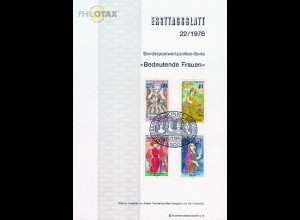D,Bund Mi.Nr. 22/76 Bedeutende deutsche Frauen (III) (Marken MiNr.908-911)