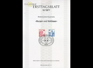 D,Bund Mi.Nr. 12/77 Freim. Burgen und Schlösser (Marken MiNr.916AI,918AI)