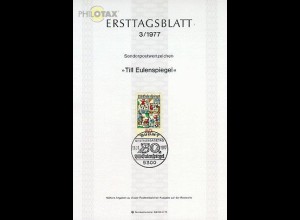 D,Bund Mi.Nr. 3/77 Till Eulenspiegel (Marke MiNr.922)