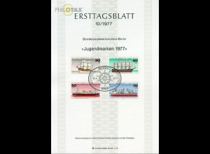D,Bund Mi.Nr. 10/77 Jugend, Dt. Schiffe (Marken MiNr.929-932)
