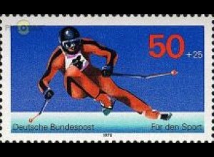 D,Bund Mi.Nr. 958 Für den Sport, Abfahrtslauf (50+25)