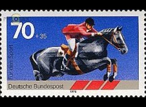 D,Bund Mi.Nr. 968 Für den Sport, Springreiten (70+35)