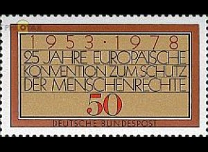 D,Bund Mi.Nr. 979 Europ.Konv.z.Sch.d.Menschenr. (50)