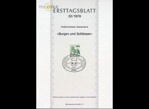 D,Bund Mi.Nr. 22/78 Freim. Burgen und Schlösser (Marke MiNr.999)