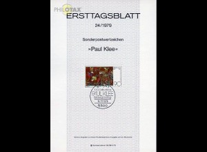 D,Bund Mi.Nr. 24/79 Paul Klee (Marke MiNr.1029)