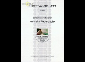 D,Bund Mi.Nr. 1/80 Anselm Feuerbach (Marke MiNr.1033)