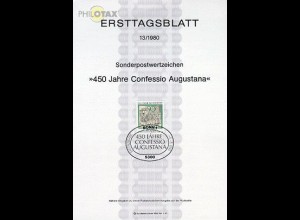 D,Bund Mi.Nr. 13/80 Augsburger Bekenntnis (Marke MiNr.1051)