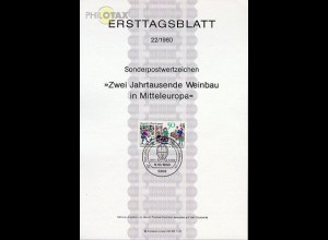 D,Bund Mi.Nr. 22/80 Weinbau in Mitteleuropa (Marke MiNr.1063)