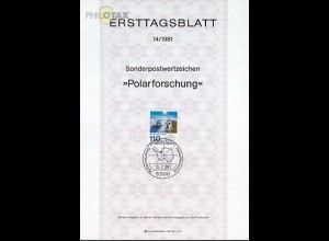 D,Bund Mi.Nr. 14/81 Polarforschung (Marke MiNr.1100)