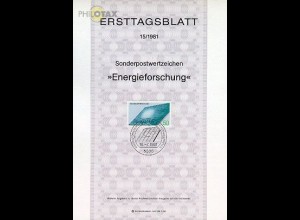 D,Bund Mi.Nr. 15/81 Energieforschung (Marke MiNr.1101)