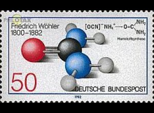 D,Bund Mi.Nr. 1148 Wöhler, Chemiker (50)