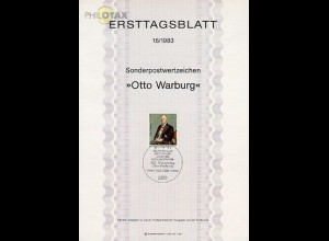 D,Bund Mi.Nr. 16/83 Otto Warburg (Marke MiNr.1184)
