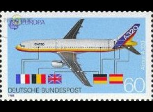 D,Bund Mi.Nr. 1367 Europa 88, Airbus A 320 (60)