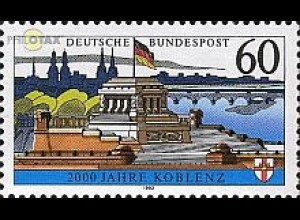 D,Bund Mi.Nr. 1583x 2000 J.Koblenz, ohne Fluoresz. (60)