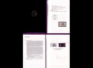 D,Bund Jahrbuch 1993 mit Sondermarken in Taschen, Schwarzdruck+ Hologramm (Blau)