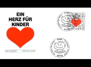 D,Bund Mi.Nr. 2706 Ein Herz für Kinder, Herz, Kinderzeichnungen (55)