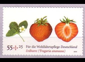 D,Bund Mi.Nr. 2777 a.Ro. Wohlfahrt, Obst, Erdbeere, selbstkl. aus Rolle (55+25)