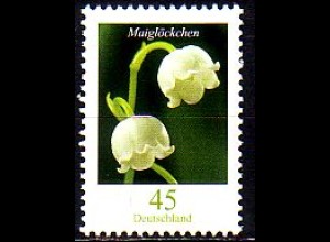 D,Bund Mi.Nr. 2794Bog. Freim. Blumen, Maiglöckchen (45 Bogenmarke m.Rand)