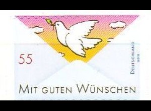 D,Bund Mi.Nr. 2827 a.Fol. Post Grußmarken, Taube, selbstkl. aus Folienbogen (55)
