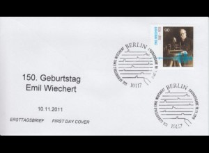 D,Bund Mi.Nr. 2897 150. Geb. Emil Wiechert, Physiker und Seismologe (90)