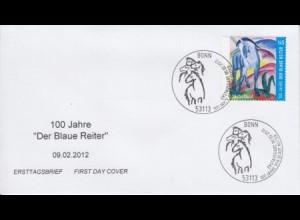 D,Bund Mi.Nr. 2911 Künstlergruppe Der blaue Reiter, Blaues Pferd von Marc (145)