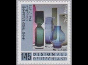 D,Bund MiNr. 3330 m.Nr. Design a.Deutschland, Glasgefäße v.T.Baumann, skl (145)