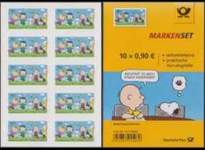 D,Bund MiNr. Folienblatt 74 Comics, Die Peanuts, Die Rasselbande, skl (mit 10x3372)