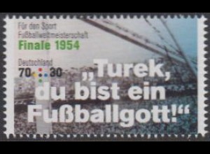 D,Bund MiNr. 3380 Sporthilfe, Legendäre Fußballspiele, WM 1954 Bern (70+30)