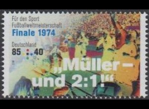 D,Bund MiNr. 3381 Sporthilfe, Legendäre Fußballspiele, WM 1974 München (85+40)