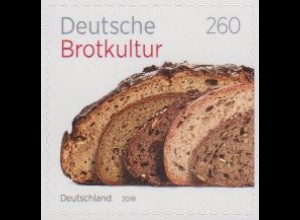 D,Bund MiNr. 3390 a.Fol. Dt.Brotkultur, Brotscheiben, skl.a.Folienbogen (260)