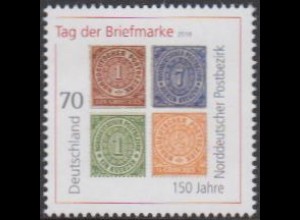 D,Bund MiNr. 3412 Tag der Briefmarke, Norddeutscher Postbezirk (70)