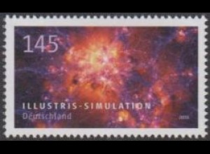 D,Bund MiNr. 3426 Astrophysik, Illustris-Simulation Galaxien-Entstehung (145)