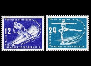 D,DDR Mi.Nr. 246-47 Wintersportmeisterschaften Schierke (2 Werte)