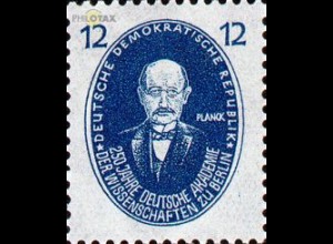 D,DDR Mi.Nr. 266b Akademie der Wissenschaften, Max Planck viol.blau fl. (12)
