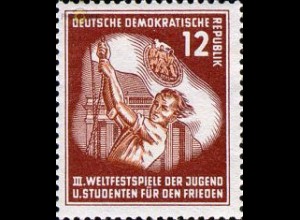 D,DDR Mi.Nr. 289 Festspiele f.d. Frieden, Flaggenhissung vor Brandenb.Tor (12)